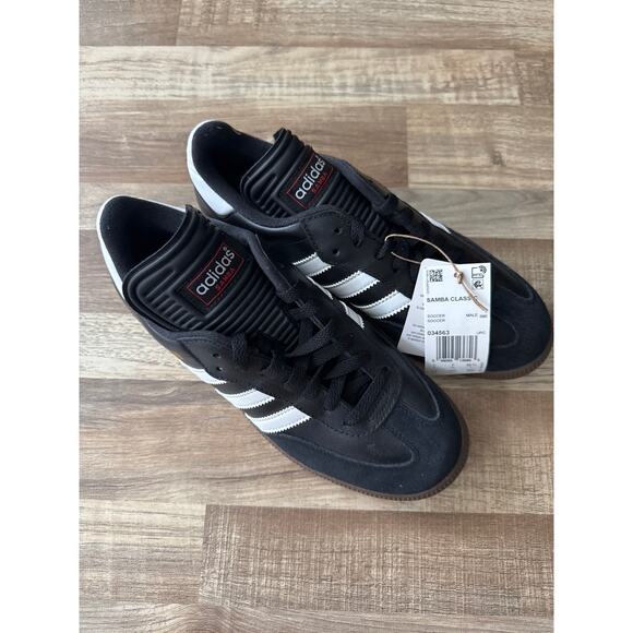 NWT Adidas Sambas Black Indoor Soccer Sneakers size 7 - Picture 3 of 7